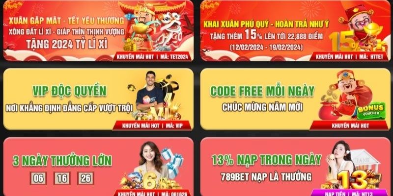 Nhà cái 789bet: Một số khuyến mãi được áp dụng