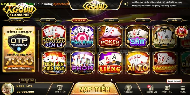 Sự cải tiến vượt trội của cổng game Go 88 